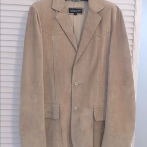 Donald Pliner Tan Suede Blazer Coat